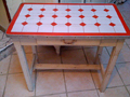 old french rustic side table
